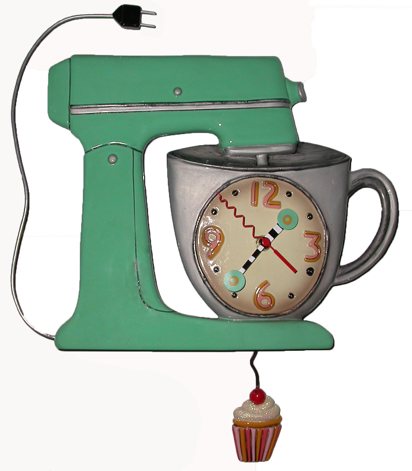 Allen Designs Vintage Mixer Green Pendulum Clock 